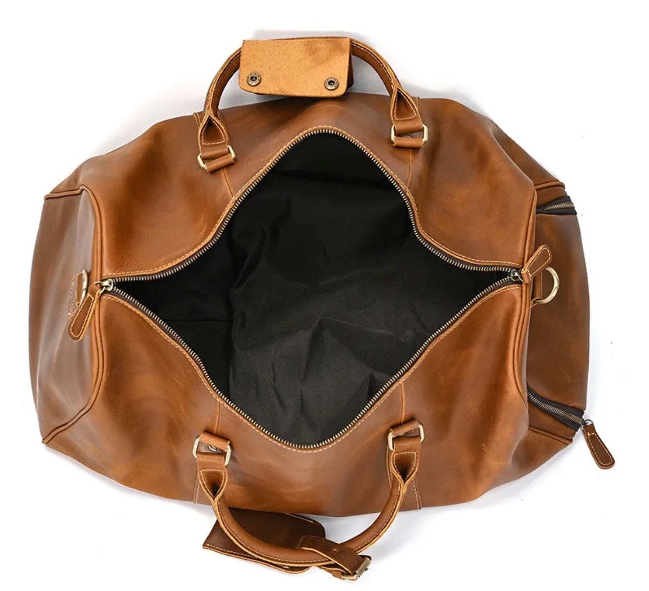 Genuine Leather Duffel - Copper Brown (55cm)