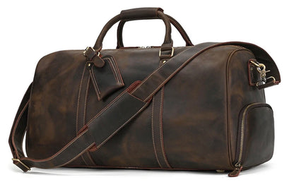 Genuine Leather Duffel - Hickory Brown (55cm)