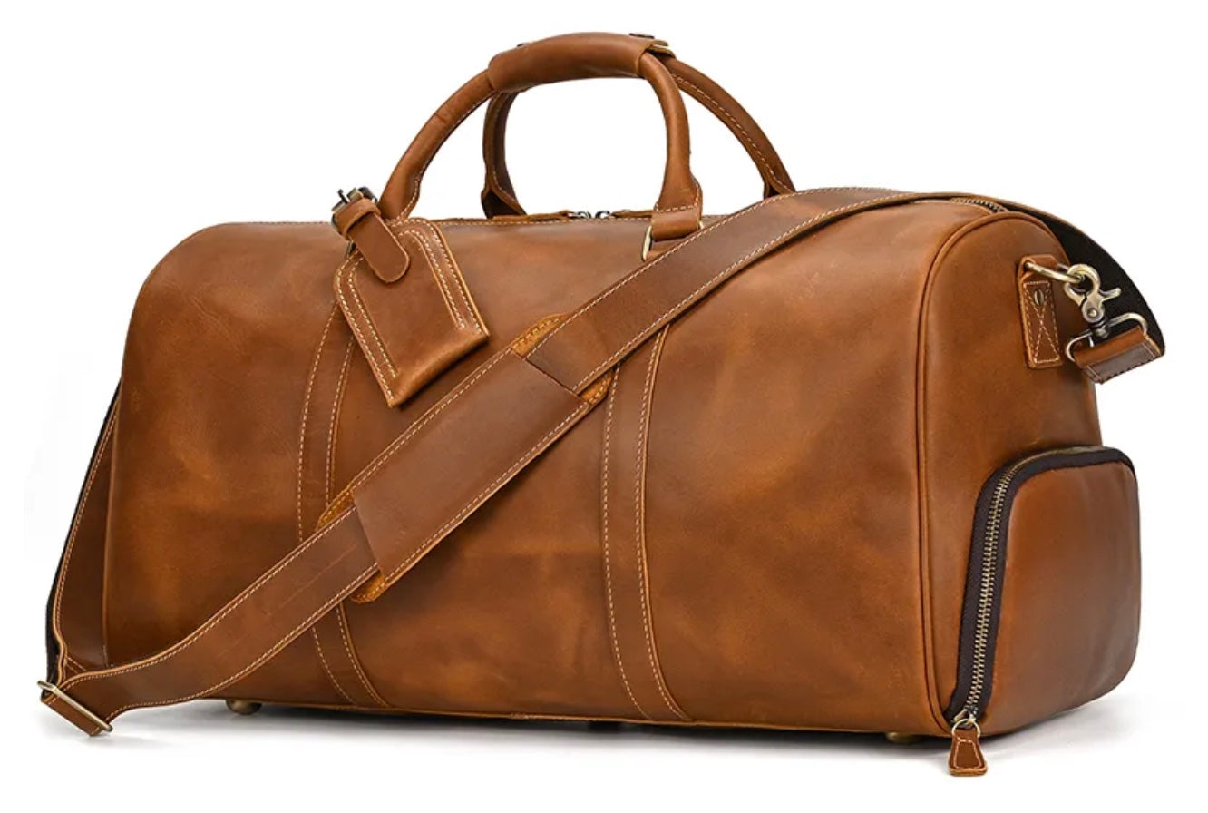 Genuine Leather Duffel - Copper Brown (55cm)