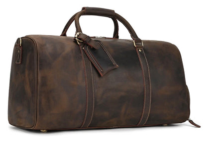 Genuine Leather Duffel - Hickory Brown (55cm)