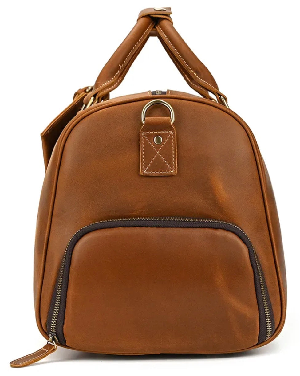 Genuine Leather Duffel - Copper Brown (55cm)