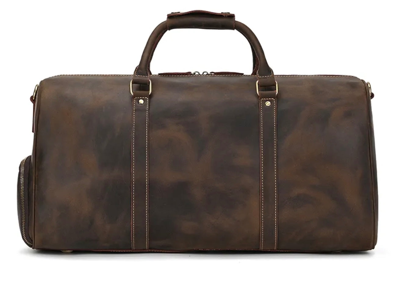 Genuine Leather Duffel - Hickory Brown (55cm)