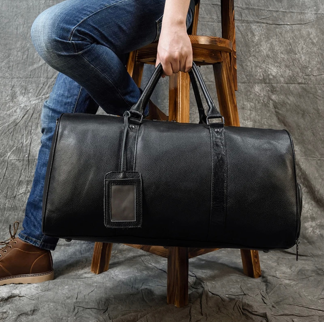 Genuine Leather Duffel Bag