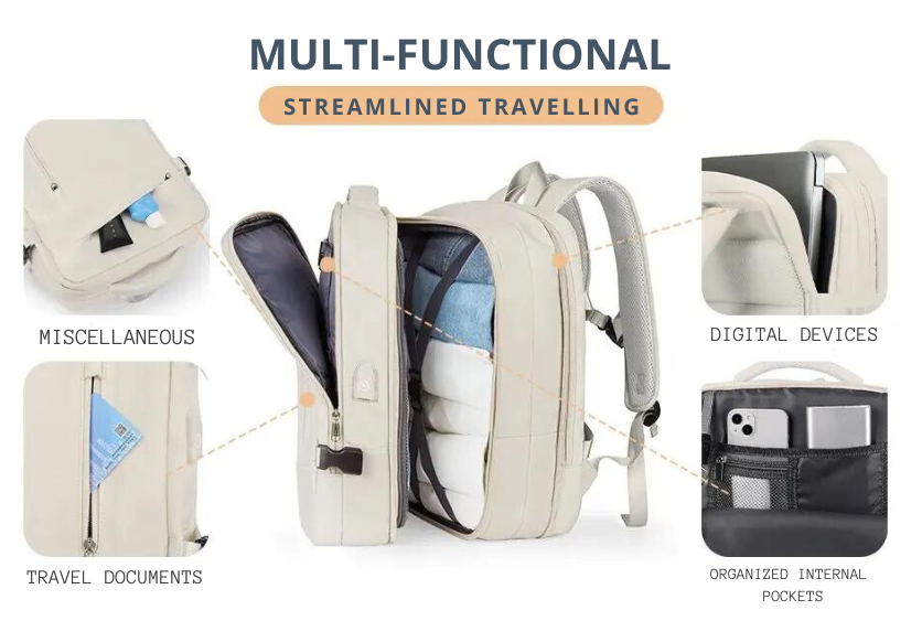 Handy Carry-On Expandable Travel Backpack