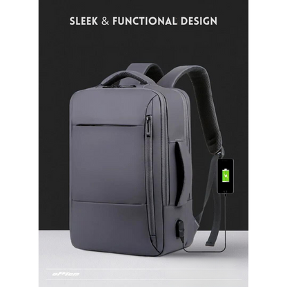 Sleek Business Travel Tech Backpack